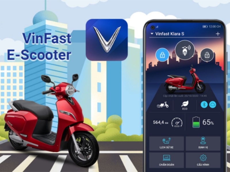 Ứng dụng VinFast hỗ trợ quản lý tình trạng xe máy điện ngay trên điện thoại