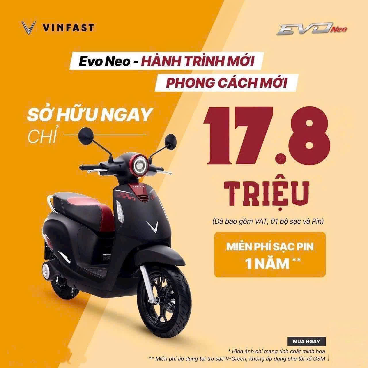 giá xe điện vinfast evo neo tháng 6/2025