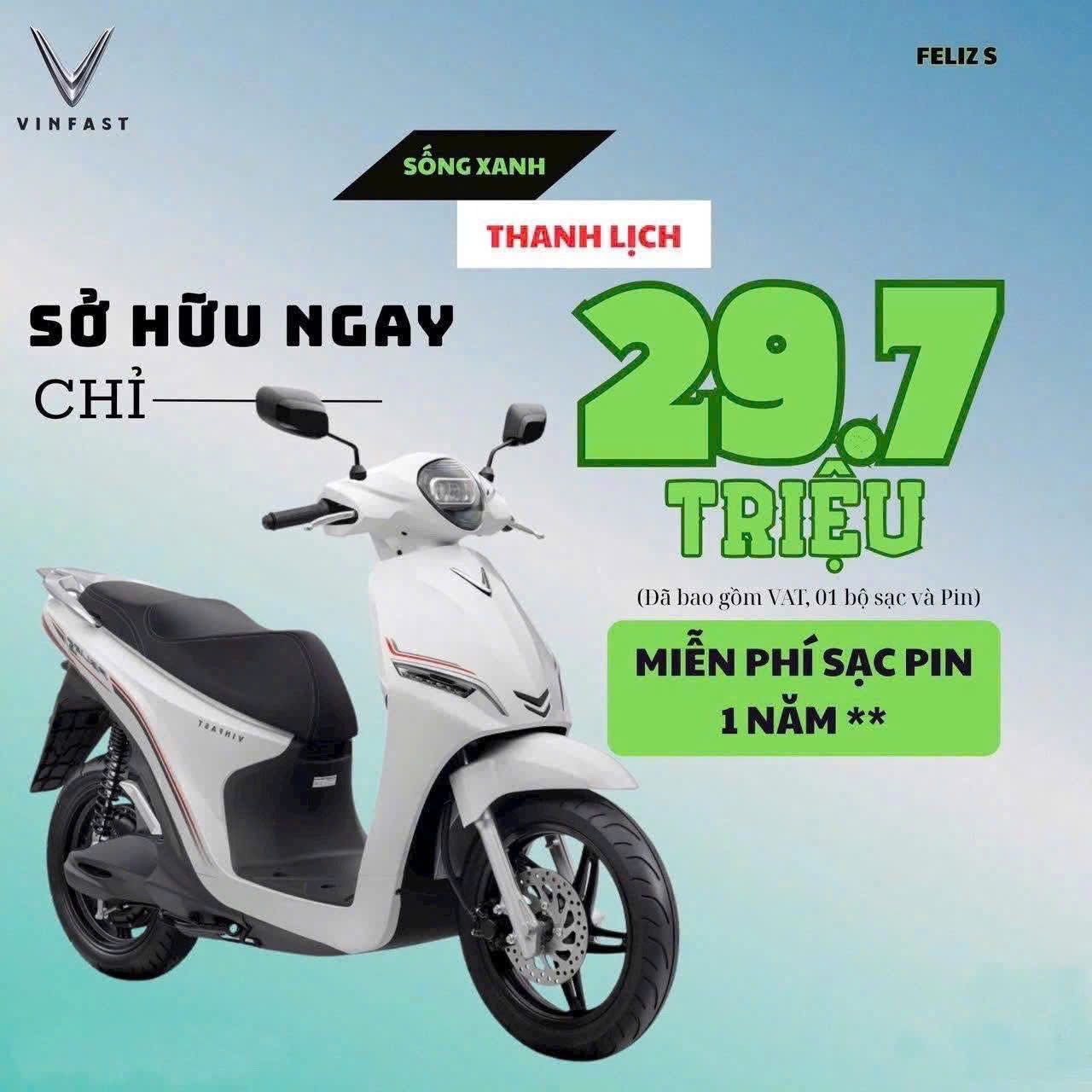 giá xe điện vinfast feliz S tháng 6/2025