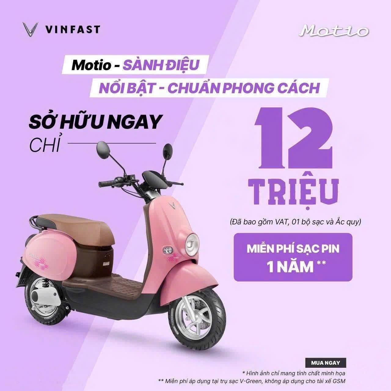 giá xe điện vinfast motio tháng 6/2025